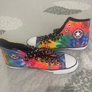 Converse high top peace sign